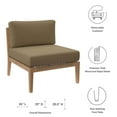 thumbnail image 7 of Modway Clearwater Outdoor Patio Teak Wood Armless Chair in Gray Light Brown, 7 of 7