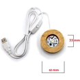 thumbnail image 3 of FYBTO Colour Crystal Lotus Flower Night Light Wood LED Light Base USB Interface Seven Colors Light 5V1A Charger Keepsake QC, 3 of 5