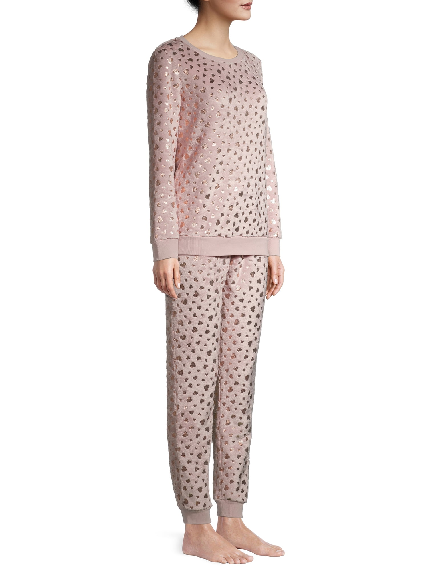 Secret Treasures Women's and Women's Plus Plush Winter Heart Twosies Set