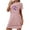 Pink, variant on WREESH Womens Nightgowns Short Sleeve Heart Printed Sleepshirts Cute Night Shirts Soft Pajama Sleepwear Black