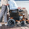 thumbnail image 4 of AURARMLET 2 Pcs Sac Latéral multi-Usage pour Fauteuil Roulant Noir avec Sangles pour Rangement de Trottinette, 4 of 6