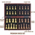 thumbnail image 3 of Set de Ajedrez BESTCHIC Tablero Plegable de Madera de 46 cm con Piezas Pesadas, 3 of 9