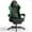 Faux Leather-Black/Green, variant on SOONTRANS Gaming Chair for Adults, Leather Office Chair with Footrest & Massage Lumbar Support, High Back Gamer Game Chairs, White/Pink