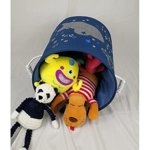 Koala Space - Cesta Redonda De Lona Para Ropa Sucia, Plegable, De Gran Capacidad, Con Asa Larga, Para El Hogar, Baño, Guardería, Organizar Ropa, Libros, Juguetes Para Niños