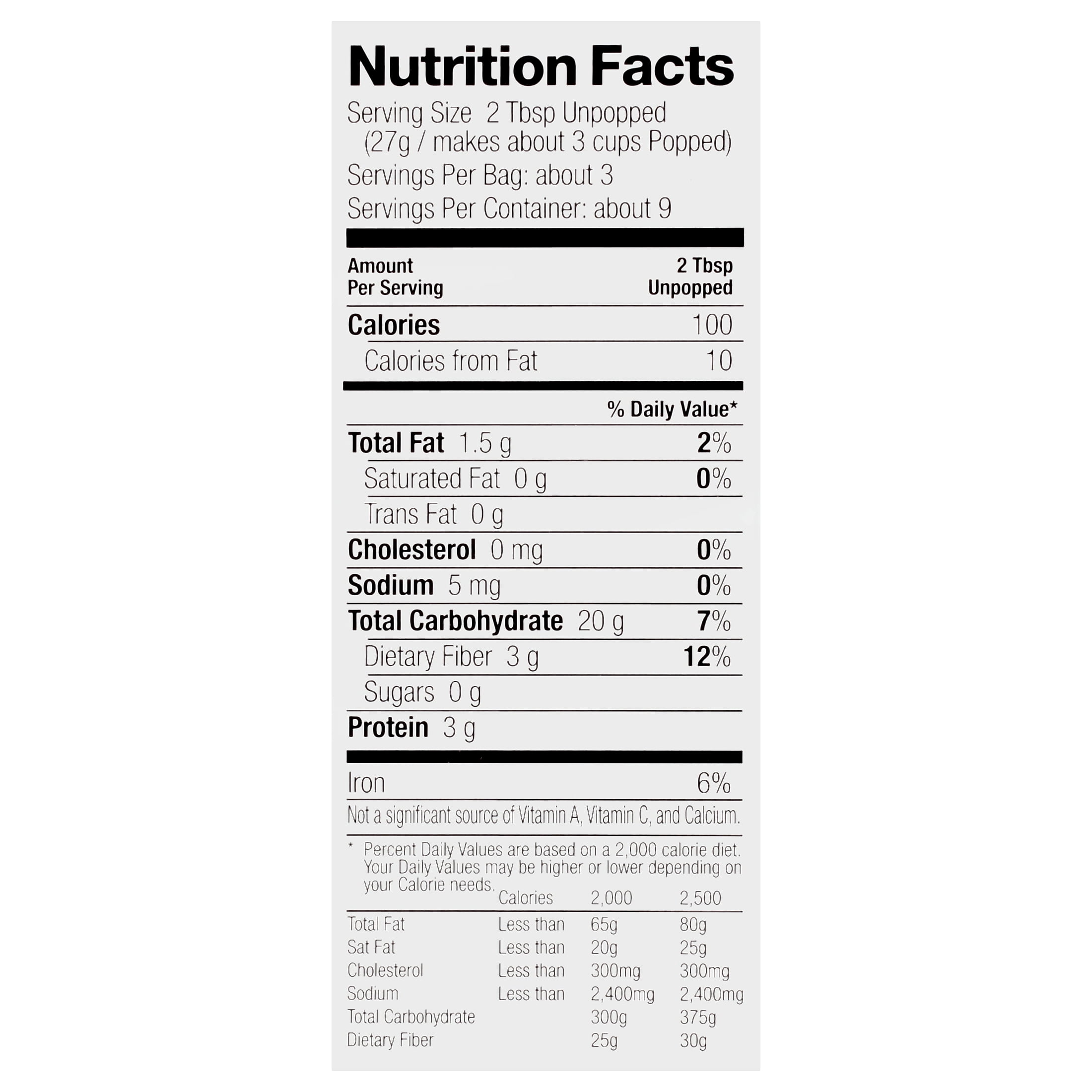 Black Jewell Microwave Popcorn, No Salt No Oil, 3 Ct