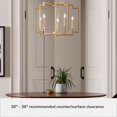 thumbnail image 6 of Hunter - Zoanne 5-light Alturas Gold, Large Chandelier, Dimmable, Formal Style, Geometric Shaped, for Bedrooms, Kitchens, Dining, Living Rooms - 49072, 6 of 8