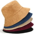 thumbnail image 6 of YooGuoGuo Trendy Fisherman Hats Double Side Wear Fishing Sun Hat Solid Color Bucket Hat Winter Reversible Packable Cap, 6 of 7