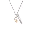 thumbnail image 2 of Delight Jewelry Two-tone Swimmer in Heart Silvertone Balance Bar Charm Necklace, 23", 2 of 4