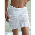 thumbnail image 2 of Gibobby ganchos para faldas con pinzas Sheer Ups Falda Cubierta Cubierta Recortar Mujeres Playa Para traje de baño Malla Falda Abrigo Cordón Bikini Playa Bikinis Conjunto(Blanco, XXL), 2 of 5