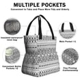 thumbnail image 3 of Boho Bohemia Geometric Line Art Drawstring Lunch Bag Women - Drawstring Lunch Bag Insulated for Work Office - Stain-Resistant Large Lunchbags for Women with Multi-Pockets, 3 of 6