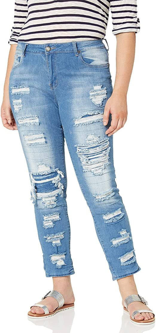 Antique Style Womens Destroyed Boyfriend Hole Jeans Ripped Washed Cuff Skinny Denim Trousers Antique Style Womens Destroyed Boyfriend Hole Jeans Ripped Washed Cuff Skinny Denim Trousers
