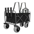 thumbnail image 3 of Olurrisa Fishing Cart with Rod Holders,Beach Wagon with Big Wheels for Sand 500lbs Capacity - All Terrain Steel Frame Utility Cart with 9" Pneumatic Tires,Strap with multiuse Bag,Black, 3 of 8