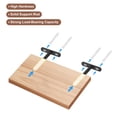 thumbnail image 4 of Soporte de estante flotante montado en la pared Uxcell 4Pack de 4 pulgadas, soporte de estante ciego, negro, 4 of 7