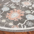 thumbnail image 3 of SAFAVIEH Phoenix Joseph Floral Area Rug, Dark Gray/Ivory Blue, 6'7" x 6'7" Square, 3 of 7