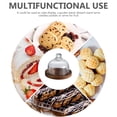thumbnail image 2 of Glass Dessert Dome, Wooden Base Display, Mini Cake Cover for Pastries and Small Cakes, Elegant Clear Glass with Sturdy Wooden Stand, Easy to Clean and Versatile for Home and Event Use, 2 of 9