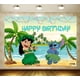 thumbnail image 3 of Cartoon Lilo&Stitch Theme Party Background Summer Girl Boy Birthday Party Decoration Supplie Photography Background Studio Props, 3 of 5