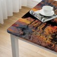 thumbnail image 4 of BANET Nature Tablecloth, from by with Fall Trees Forest Life Image, Rectangular Table Cover for Dining Room Kitchen Decor White, 4 of 7