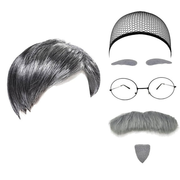 TAIAOJING Kids 100 Days Of School Clothes For Boys Hallowmas Old Man Outfits Hat Glasses And Grandpa Vest Set For Child