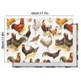 thumbnail image 5 of White Chicken Breed Pattern Summer Placemats Table Placemats Set Of 6-Linen Kitchen Washable Placemats Table Mats 11.8"x17.7" Non-Slip Heat Resistant, 5 of 5