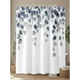 thumbnail image 4 of Fsddascl Watercolor Leaves Shower Curtain Set - Extra Long 72" x 96" Washable Bathtub Curtain with 12 Hooks, Simple Rustic Spring Botanical Vines Waterproof Fabric Stall Shower Curtains for Bathroom, 4 of 6