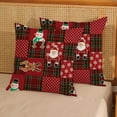 thumbnail image 4 of Christmas Pillow Covers 18x18 Inch 2 Pcs Buffalo Plaid Snowflakes Decor Throw Pillows Snowman Deer Winter Xmas Holiday Farmhouse Decoration Pillowcase Linen Cushion Cover for Couch Sofa Bed, 4 of 6