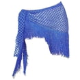 thumbnail image 1 of Pañuelo para la cadera para danza del vientre, falda para danza del vientre para mujer con lentejuelas brillantes Azul real, 1 of 9