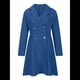 thumbnail image 2 of Vestido Blazer Elegante de Doble Botonadura, Corte Entallado, con Solapa con Muesca, Larga, Informal, para Eventos de Trabajo Azul L, 2 of 8