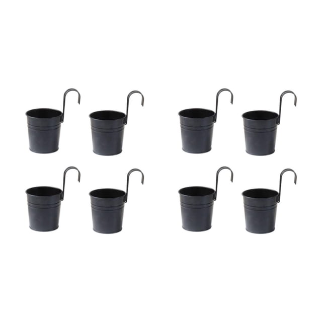 Macetero colgante de hierro Naiovety 2Conjunto Negro