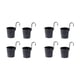 thumbnail image 2 of Macetas colgantes de Metal Negro Bewildely 2Conjunto Cubo de almacenamiento colgador de plantas para exteriores, 2 of 6