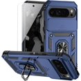 thumbnail image 1 of HCTian for Google Pixel 9 Pro XL Case with Camera Lens Cover HD Screen Protector, Dual Layer Military-Grade Drop Tested Magnetic Ring Holder Kickstand Protective Phone Case for Pixel 9 Pro XL, 1 of 9