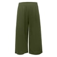 thumbnail image 3 of WILLBEST Pantalones Casuales Cortos para Mujer, Cómodos, Holgados, de Pierna Ancha, Lavado Suave y Arrugado, para Uso Diario O para La Playa. Grande, 3 of 8