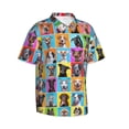 thumbnail image 2 of Daiia Cute Dogs Collage Hawaiian Shirt for Men Gentle Cotton Regular Short Sleeve Casual-3X-Large, 2 of 9