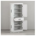 thumbnail image 3 of 72" Kitchen Pantry Cabinet with Barn Doors, Freestanding Food Storage, 5 Adjustable Shelves, White, 3 of 9