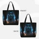 thumbnail image 2 of Fotbe Cool Blue Light Wolf Bolsa Tote con Estampado para Mujer, Bolsos con Cremallera, Bolsa de Hombro Casual de Gran Capacidad con Bolsillos Internos, 2 of 7