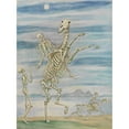 thumbnail image 2 of Nils Dardel 14x18 Gold Ornate Wood Frame and Double Matted Museum Art Print Titled - Skeleton on Horseback, 2 of 4