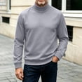 thumbnail image 5 of Zvmxot Fleece Turtleneck Sweatshirt for Men Pullover Solid Casual Sweatshirts Fall Winter, 5 of 6