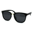 thumbnail image 1 of Polarized Womens Hipster Horn Rim Metal Bridge Plastic Sunglasses All Black, 1 of 3