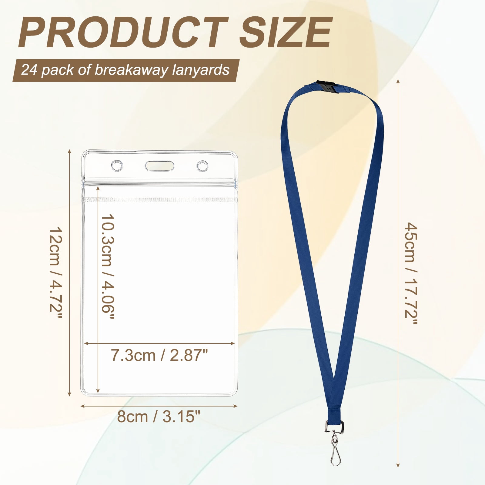 Uxcell 24Pack Colored Lanyards for ID Badges, Breakaway Lanyards for Keys, Dark Blue