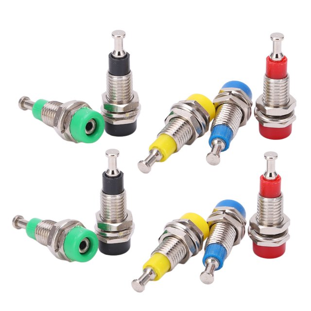 Conector hembra tipo banana, juego de 2 J.40006, conector tipo banana chapado en oro de 2 mm, conector tipo banana para panel, rendimiento de alta gama