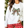 thumbnail image 3 of Casual Long Sleeve Round Neck Sweatshirt with Classic Christmas Plaid Design | [ZhiHiMeRi] | (US 8-10)M, 3 of 9