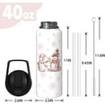 thumbnail image 3 of Christmas White Snowman 40oz Sport Water Bottles with Flip Straw & Spout Lid, Xmas Snowflake Stainless Steel Travel Cup, Winter Holiday Gifts for Women Girls (1 PC), 3 of 6