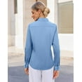 thumbnail image 6 of Vividaire Womens Shirt Wrinkle Free Long Sleeve Button Down Business Dress Blouse Stain Resistant Office Work Tops, 6 of 8