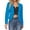 Blue, variant on Women Slim Fit Crop Cardigan Long Sleeve Side Zipper Fashion Open Front Premium Elegant Casual Office Cropped Blazer