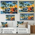 thumbnail image 4 of Designart "Palm Beach in Color Pop Art Vibes II" Nautical & Beach Floater Framed Canvas Print, 4 of 7