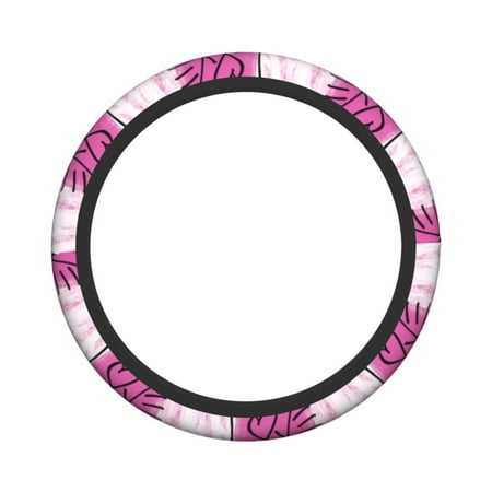 XMXY Car Steering Wheel Cover, Pink Wall Graffiti Non-Slip Jeep Truck Universal Elastic Steering Wheel Protector 15 inch