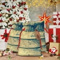 thumbnail image 6 of KLL Retro Wooden for Christmas Gift Bag,Holiday Bags for Gifts Christmas Bags & Drawstring Gift Pouch Reusable Holiday Gift Bags & Party Favor Bags (1 PCS)-Small, 6 of 9