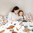 thumbnail image 5 of Homewish Cartoon Fungus Mushroom Queen Comforter Set,Rustic Plant Leaves Bedding Sets,Red Brown White Bedding Comforter Set For Girls Kids,Ultra Soft Home Decor Reversible,3 Pieces, 5 of 8