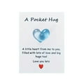 thumbnail image 2 of Heart Pocket Hug Token Long Distance Relationship Gifts for Mom Dad Birthday Christmas Gifts for Daughter Son Inspirational Motivational Gift for Boyfriend Girlfriend Valentines Day Gifts, Sky Blue, 2 of 5