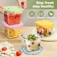 thumbnail image 4 of Square Glass Containers with Lids, 32 oz Airtight Glass Soup Containers for Freezer, Microwave, Dishwasher, 4 Pack, 4 of 7