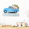 thumbnail image 6 of Happy Easter Blue Truck Hanging Sign with Bunny & Carrots, Rustic Spring Easter Decoration, Farmhouse Easter Door Wall Decor, Holiday Bunny Truck Sign – 1 Pack, 6 of 6